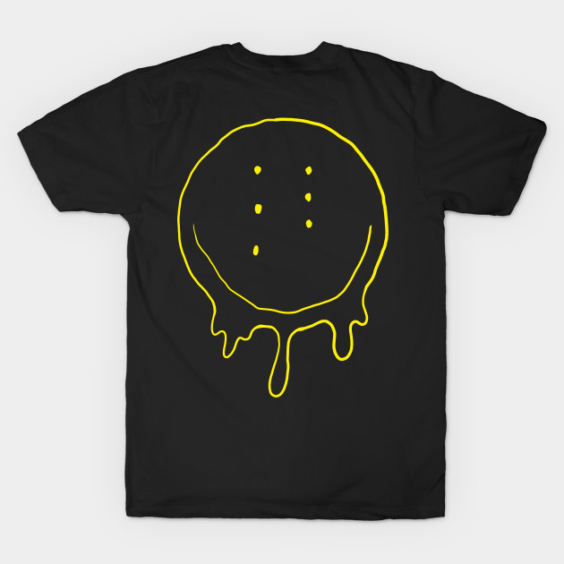 Drippy Six-Eyed Smiley Face, Front and Back by Niemand